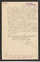 k.k. naturhistorisches Hofmuseum, Intendanzakten 1885-1896 (Hauer), Aktenzahl Z.315/1893, Seite 1